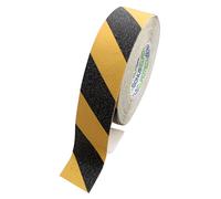 Bonus Eurotech 1bl43.30.0025/018 antideslizante cinta adhesiva, pegamento a base de acrílico, crepé PVC Pantalla, longitud 18 m x ancho 25 mm x grosor 0,70 mm, Negro/Amarillo