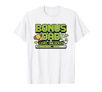 Bonus Papá Nivel Desbloqueado Día del Padre Padrastro Gamer Camiseta