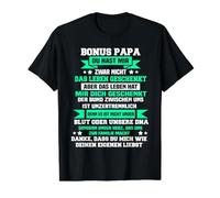 Bonus Papa Stiefpapa - Saco de Dormir Camiseta gráfica económica, Hombre, Negro, S