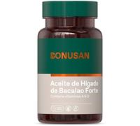 Bonusan Aceite de Hígado de Bacalao Forte 120 Perlas - Rico en Omega 3 (EPA y DHA), Vitamina A y Vitamina D3 - Apoyo al Sistema Inmunitario, Visión, Huesos y Piel - Pesca Sostenible (Noruega)