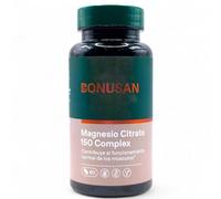Bonusan Citrato de Magnesio 150 Complex 60 Cápsulas - Con 150mg de Citrato de Magnesio y Vitamina B6 - Suplemento Vegano - Ayuda a Reducir el Cansancio y la Fatiga