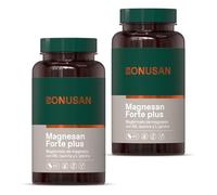 Bonusan Magnesan Forte Plus - Pack Ahorro 2 x 60 Tabletas - Magnesio con Taurina y L-Glicina - Suplemento para Función Psicológica y Muscular Normal