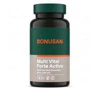 Bonusan Multi Vital Forte Activo - 90 Cápsulas | 45 Días | Multivitamínico y Multimineral de Fácil Absorción - Vitaminas C, D3, E, K y Grupo B, Zinc, Magnesio y Selenio