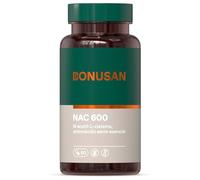 Bonusan NAC 600mg (N-Acetil-L-Cisteína) 60 Comprimidos - Precursor de Glutatión y Antioxidante Celular - Apoyo Respiratorio, Detox Hepático y Sistema Inmune - Alta Pureza
