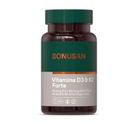 Bonusan Vitamina D3 y K2 Forte - 120 Perlas - D3 3000 UI y K2 MK-7 90 µg por Perla - K2VITAL® - Con Aceite de Oliva Virgen Extra - Complemento Alimenticio