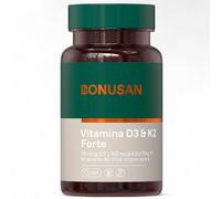 Bonusan Vitamina D3 y K2 Forte 120 Perlas - Suplemento con Aceite de Oliva Virgen Extra - Sin Gluten, Sin Lactosa y Sin Soja - Para Correcta Absorción del Calcio y Mantenimiento de los Huesos