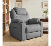 BonVache Sillón reclinable con función giratoria 360° y balanceo, Sillón de TV Regulable manualmente, Adecuado para salón como sillón de Descanso y para el Cuidado de niños, Gris Claro