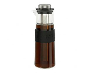 bonVIVO Cafetera Cold Brew 1L GRAN CAPACIDAD - Jarra Café Frío de Vidrio Borosilicato con Filtro de Malla Fina - Solo Agua Fría - Cabe en Nevera