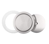 bonVIVO Juego de 3 Piezas de Recambio para Cafetera Espresso Intenca - Junta de Goma, Colador y Filtro Reductor de Acero Inoxidable - Fácil Instalación y Uso Diario