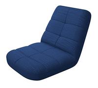bonVIVO Sillas Plegables - Acolchadas cómodas para Leer Uso Sofa Suelo, Sillon habitacion o Silla meditacion reclinable para Relax en Color Azul y Gris