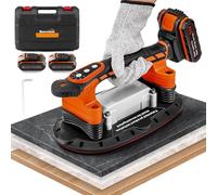 Bonvoisin 2-in-1 Vibratore per Piastrelle con Ventosa, 400KG Adsorbimento 28,5×15cm, 6 Livelli Vibrazione Regolabili, 2 Batterie 12500mAh per Piastrelle Parete/Pavimento 30-300cm (EU)