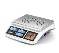 Bonvoisin 30kg x 0.1g Balanza Cuentapiezas Industrial, Conversión g/kg/lb, Exportación RS232, Alimentación CA/Batería, Plataforma Acero Inoxidable, Pantalla LCD, para Monedas, Piezas, Joyería