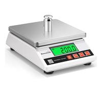 Bonvoisin Báscula de Precisión 6000g/0.1 g, Balanza Cuentapiezas Laboratorio Digital Electrónica Analítica con Certificación CE, Función de Conteo y Tara, Acero Inoxidable, Batería y Cargador (0.1g)