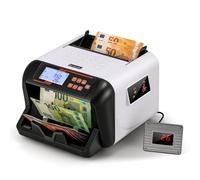 Bonvoisin Contador de dinero, conteo de valor para billetes de euro mezclados con detección de falsificaciones UV/MG/IR, clasificación por denominación y conteo mixto, modos de adición, lote y tamaño