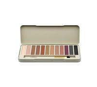 bonvoyage Essentials, Paleta de Sombras de Ojos con Brocha, 12 Tonos Nude Mates y Brillantes de Larga Duración, Fórmulas Difuminables con Pigmentos Intensos para Looks de Día y Noche, Naked Eyes