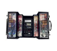 bonvoyage, Set de Maquillaje Professional Colour, Maletín Portátil con 100 Piezas con Sombras de Ojos, Colorete, Barras de Labios, Máscaras de Pestañas, Set de Manicura y Pedicura, Aplicadores y Más