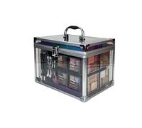 bonvoyage, Set de maquillaje Colour Delights, Kit de Maquillaje de 53 Piezas con Pintalabios, Sombras de Ojos, Colorete, Set de Manicura y Pedicura y Más, Maletín Transparente Portátil y a la Moda
