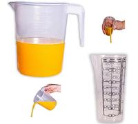 Bony Elite QUALITY PRODUCTS & THE BEST RATE Jarra medidora plastico Grande 1200ml+Vaso medidor 500ml para Cocina liquidos Apta para microondas batidora