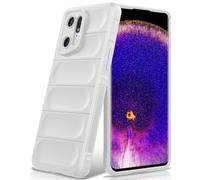 BonYonka Funda de silicona compatible con Oppo Find X5 Pro, forro de microfibra antiarañazos, funda a prueba de golpes con protección de cámara, color blanco