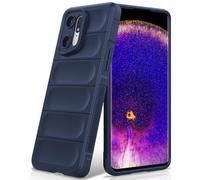 BonYonka Funda para OPPO Find X5 Pro 5G, Funda de Silicona Resistente a Golpes y Arañazos, Forro de Microfibra Suave, Funda Integral con Protección para La Cámara, Azul