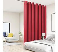 Bonzer Cortina divisora Ancha Negra para privacidad Total, oscurecimiento de habitación, Cortinas con Ojales para habitación compartida, 84 Pulgadas de Largo x 108 Pulgadas de Ancho, 1 Panel, Rojo
