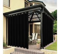 Bonzer Cortinas para Exteriores para Patio, Impermeables, Gruesas, con Ojales Extra Anchos, Bloqueo de luz Solar, Cortinas para Exteriores, para Porche, pérgola, cenador, terraza, 154 x 84 Pulgadas