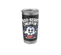 Boo-Berry Muffin Lindo Arándano espeluznante Vaso térmico de acero inoxidable de doble pared