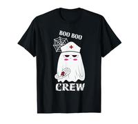 Boo Boo Crew Ghost Nurse Funny Halloween Costume Camiseta gráfica económica