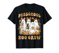 Boo Crew - Disfraz de Gato Fantasma para Profesora de Preescolar para Mujer Camiseta