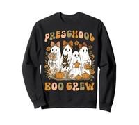 Boo Crew - Disfraz de Gato Fantasma para Profesora de Preescolar para Mujer Sudadera