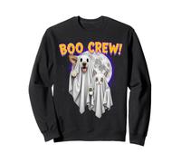 Boo Crew Halloween Dog and Cat Ghost Moon Disfraz Sudadera