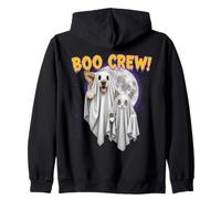 Boo Crew Halloween Dog and Cat Ghost Moon Disfraz Sudadera con Capucha