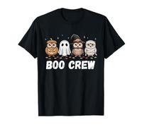 Boo Crew Halloween Owls Ghost Witch Mummy Pumpkin Squad Camiseta