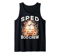 Boo Crew SPED Teacher, Flor Silvestre, Halloween, Fantasma, Calabaza Camiseta sin Mangas