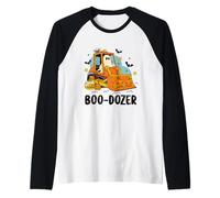 Boo-Dozer - Fantasma - Halloween - Tractor - Divertido Halloween Camiseta Manga Raglan