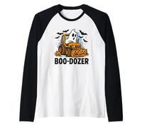 Boo-Dozer - Fantasma - Halloween - Tractor - Divertido Halloween Camiseta Manga Raglan