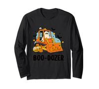 Boo-Dozer - Fantasma - Halloween - Tractor - Divertido Halloween Manga Larga