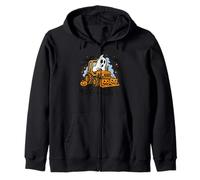 Boo-Dozer - Fantasma - Halloween - Tractor - Divertido Halloween Sudadera con Capucha