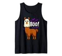 Boo Fantasma Llama Halloween Divertido Zoológico Animal Vida Silvestre Spooky Camiseta sin Mangas