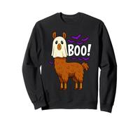 Boo Fantasma Llama Halloween Divertido Zoológico Animal Vida Silvestre Spooky Sudadera