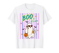 Boo Ghost Gafas de Sol Teléfono Café Helado Halloween Camiseta
