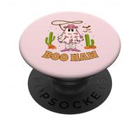 Boo Haw Ghost Western Cowgirl Disfraz de Halloween para Mujer Groovy PopSockets PopGrip Adhesivo