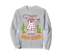 Boo Haw Ghost Western Cowgirl Disfraz de Halloween para Mujer Groovy Sudadera