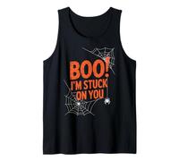 Boo I'm Stuck On You Spider Webs Halloween Camiseta sin Mangas