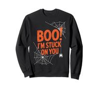 Boo I'm Stuck On You Spider Webs Halloween Sudadera