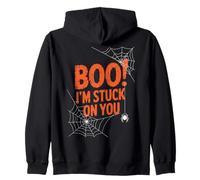 Boo I'm Stuck On You Spider Webs Halloween Sudadera con Capucha