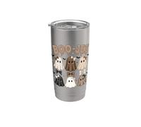 Boo-Jee Cute Ghost Coquette Bow Halloween Vaso térmico de acero inoxidable de doble pared