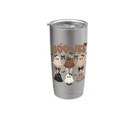 Boo-Jee Cute Ghost Coquette Bow Halloween Vaso térmico de acero inoxidable de doble pared