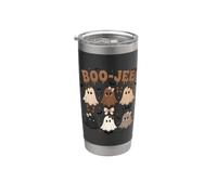 Boo-Jee Cute Ghost Coquette Bow Halloween Vaso térmico de acero inoxidable de doble pared