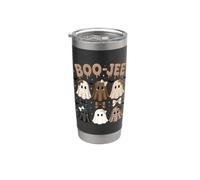 Boo-Jee Cute Ghost Coquette Bow Halloween Vaso térmico de acero inoxidable de doble pared